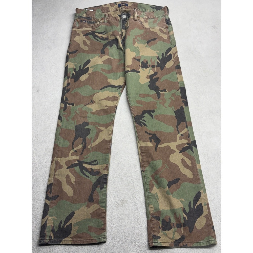 Polo Ralph Lauren Sullivan Slim Camo Stretch Jeans Mens 32x30 Camouflage